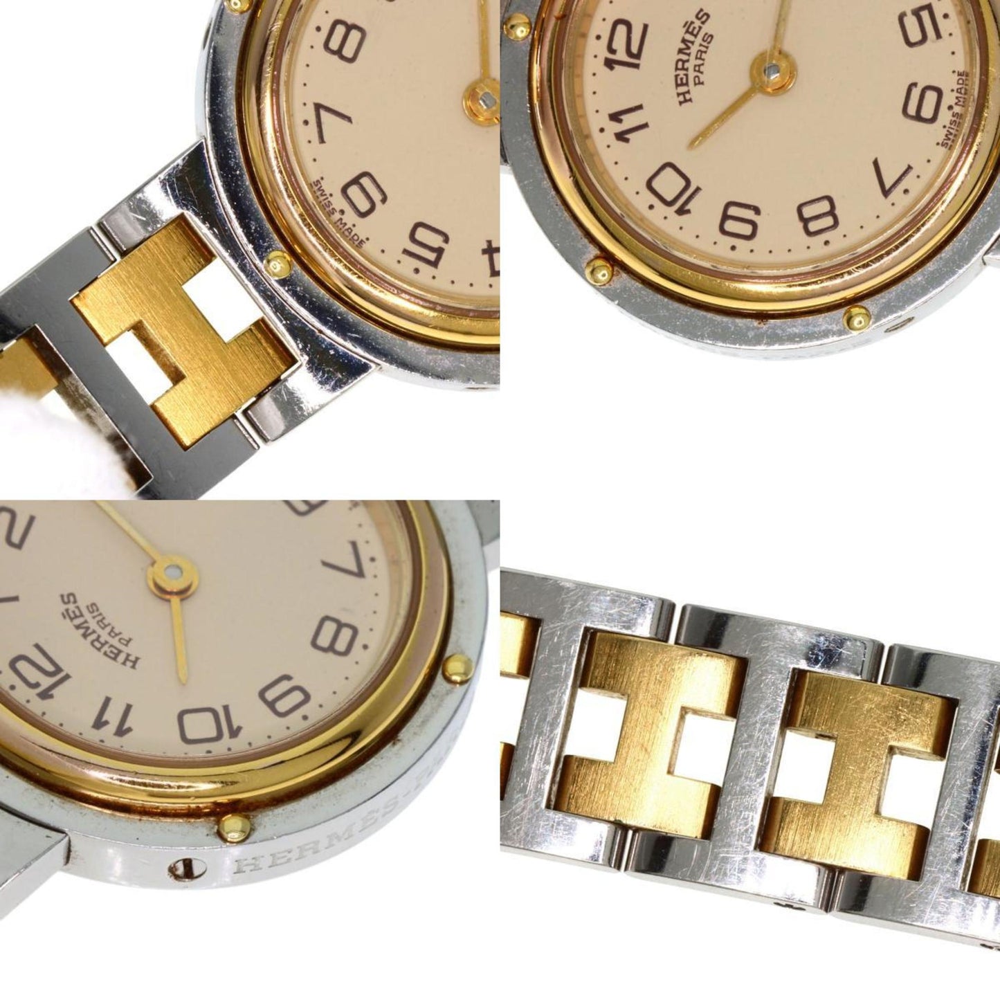 Hermes Clipper Old Buckle Watch Stainless Steel Ssxgp