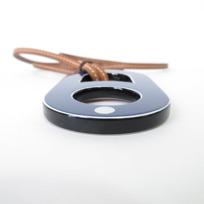 Hermes Variation Pendant Necklace Navy Red