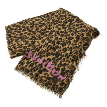 Louis Vuitton Etoile Leopard Print Stole/Shawl/Scarf In Maroon