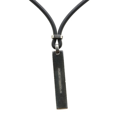 Tiffany Atlas Necklace Silver Black Sv925 Rubber