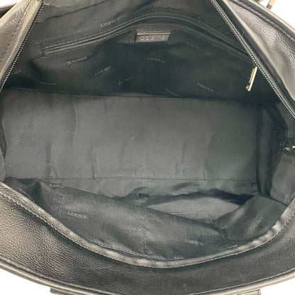 Loewe Amazona 36 Anagram Logo Engraved Leather Handbag/Mini Boston Bag Black 67688