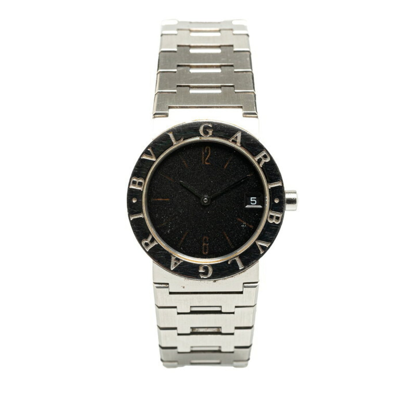Bvlgari Watch Bb30Ss Quartz Black Dial Stainless Steel