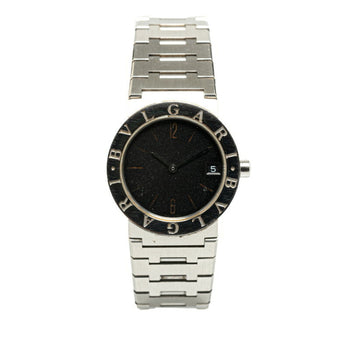 Bvlgari Watch Bb30Ss Quartz Black Dial Stainless Steel