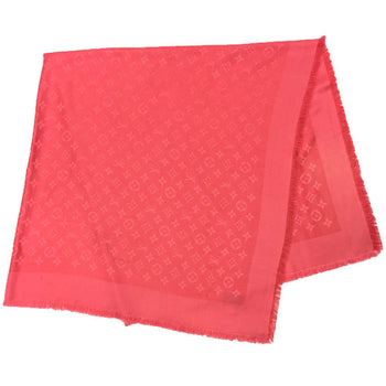 Louis Vuitton Louis Vuitton Shawl Monogram Stole Large Silk X Wool Raspberry Small Aq10459