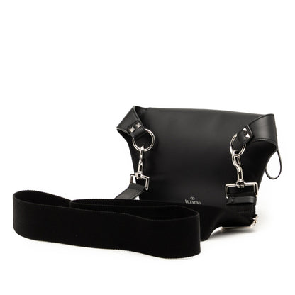 Valentino Vltn Logo Body Bag/Waist Bag In Black