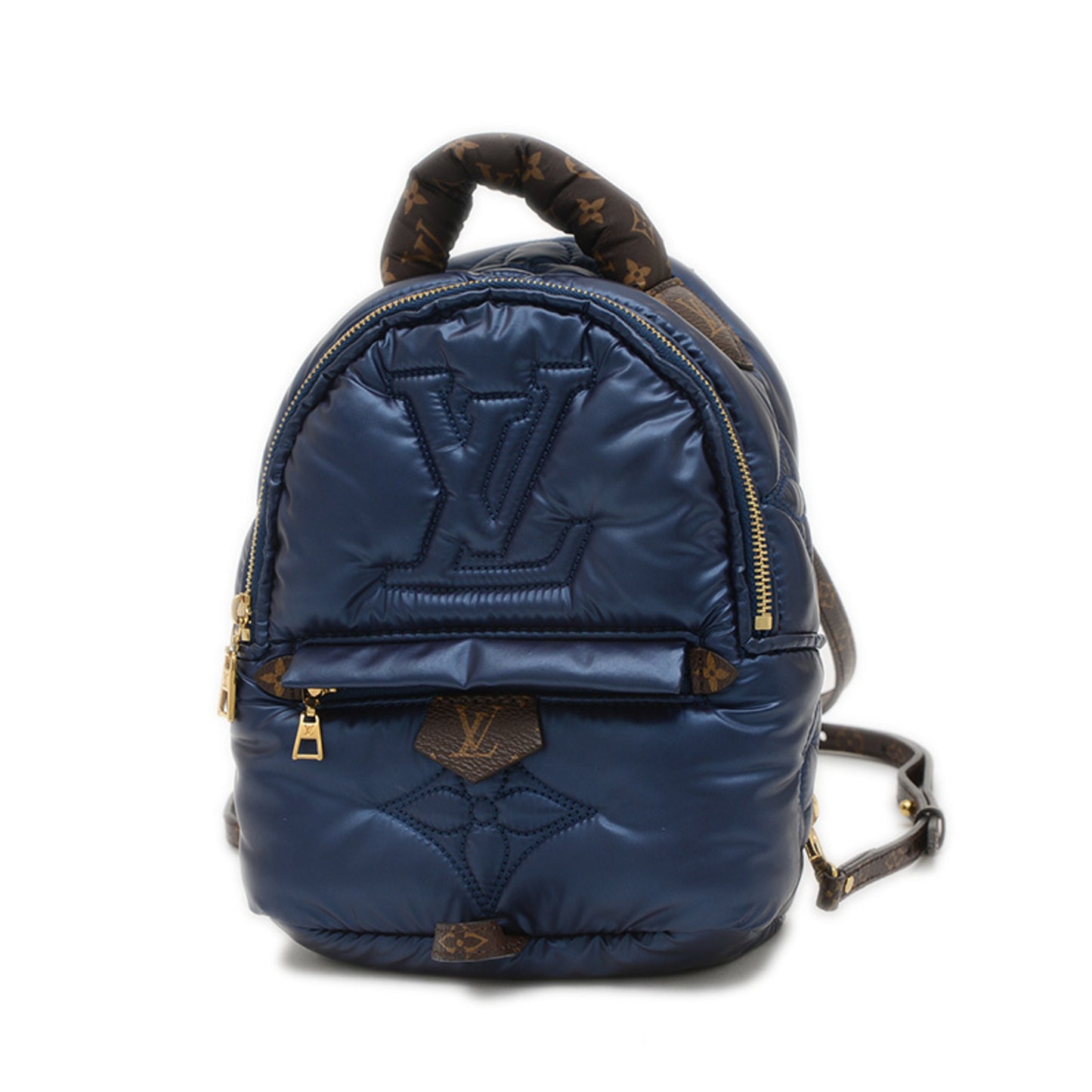 Louis Vuitton Monogram Palm Springs Backpack Mini Rucksack Blue Metallic M21060 Bp