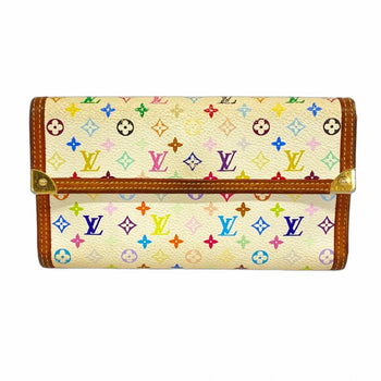 Louis Vuitton Tri-Fold Long Wallet Monogram Multicolore Porte Tresor International M92659 Bron