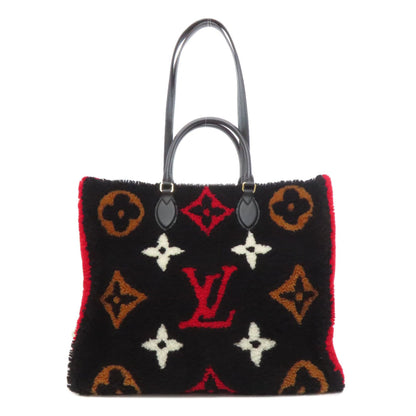 Louis Vuitton M55421 Monogram Teddy On The Go Gm Tote Bag In Shearling