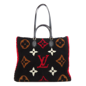 Louis Vuitton M55421 Monogram Teddy On The Go Gm Tote Bag In Shearling