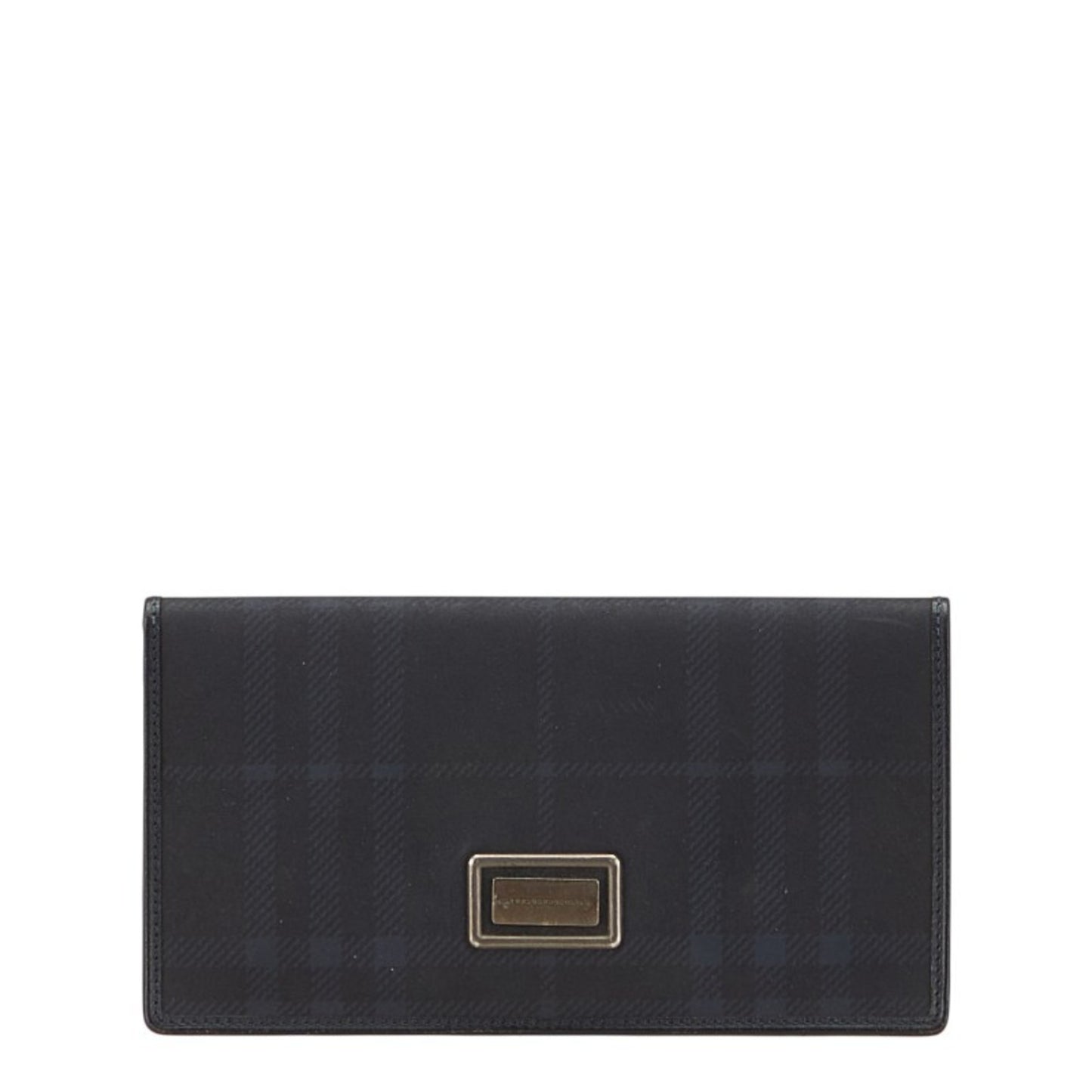 Burberry Check Long Wallet In Black