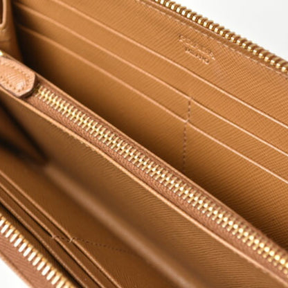 Prada Wallet Prada Long 1M0506 Saffiano Metal Embossed Leather Caramel Caramel