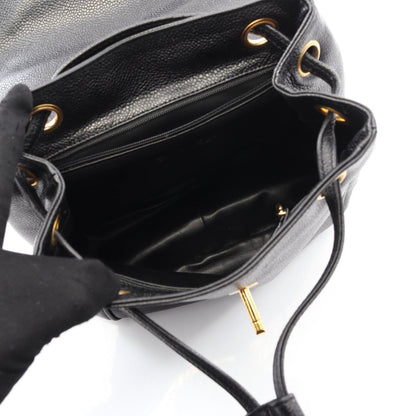 Chanel Coco Mark Backpack Bag In Grained Calf Leather