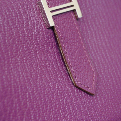 Hermes Herms Bearn Soufflet Chevre Mysore Violet Long Wallet