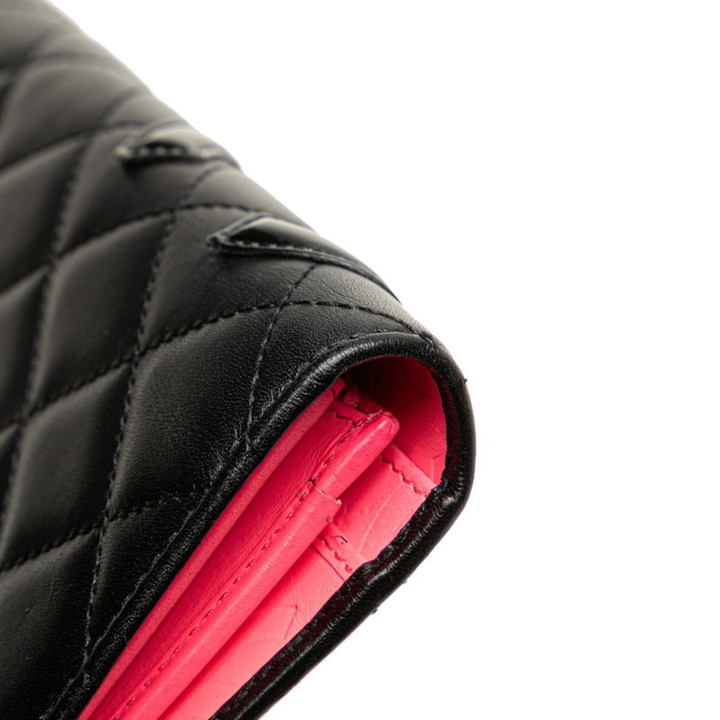 Chanel Cambon Line Coco Mark Long Wallet In Black Lambskin