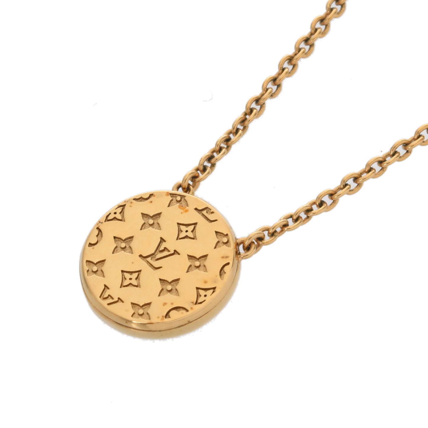 Louis Vuitton Collier Gold M80259 Women'S Gp Mother-Of-Pearl Necklace