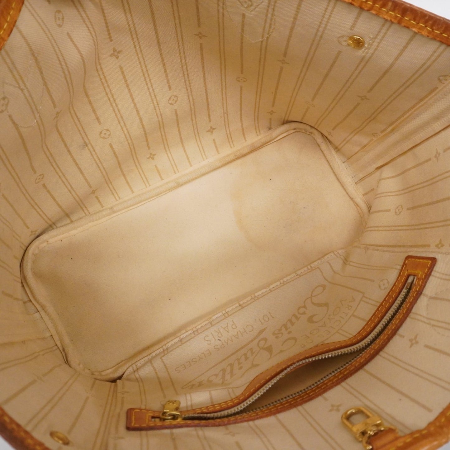 Louis Vuitton Damier Azur Neverfull Pm Tote Bag N51110 White