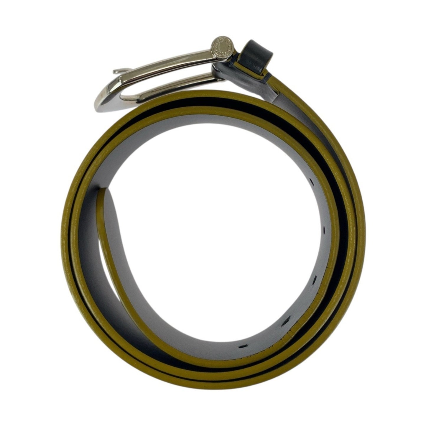 Louis Vuitton 95Cm/38 Inch Black Leather Belt With Silver Hardware