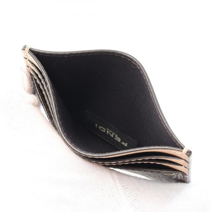 Fendi Business Card Holder/Card Case Coated Canvas Leather