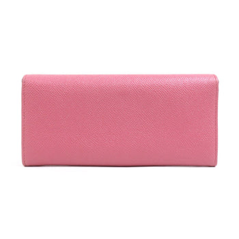 Bvlgari Bi-Fold Long Wallet Leather Pink