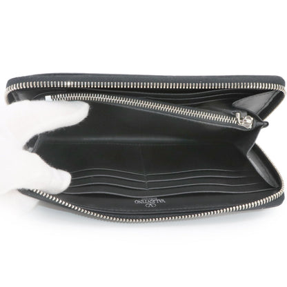 Valentino Garavani Vltn Round Long Wallet In Leather