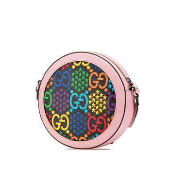 Gucci Gg Psychedelic Shoulder Bag 603938 Pink Multicolor Pvc Leather