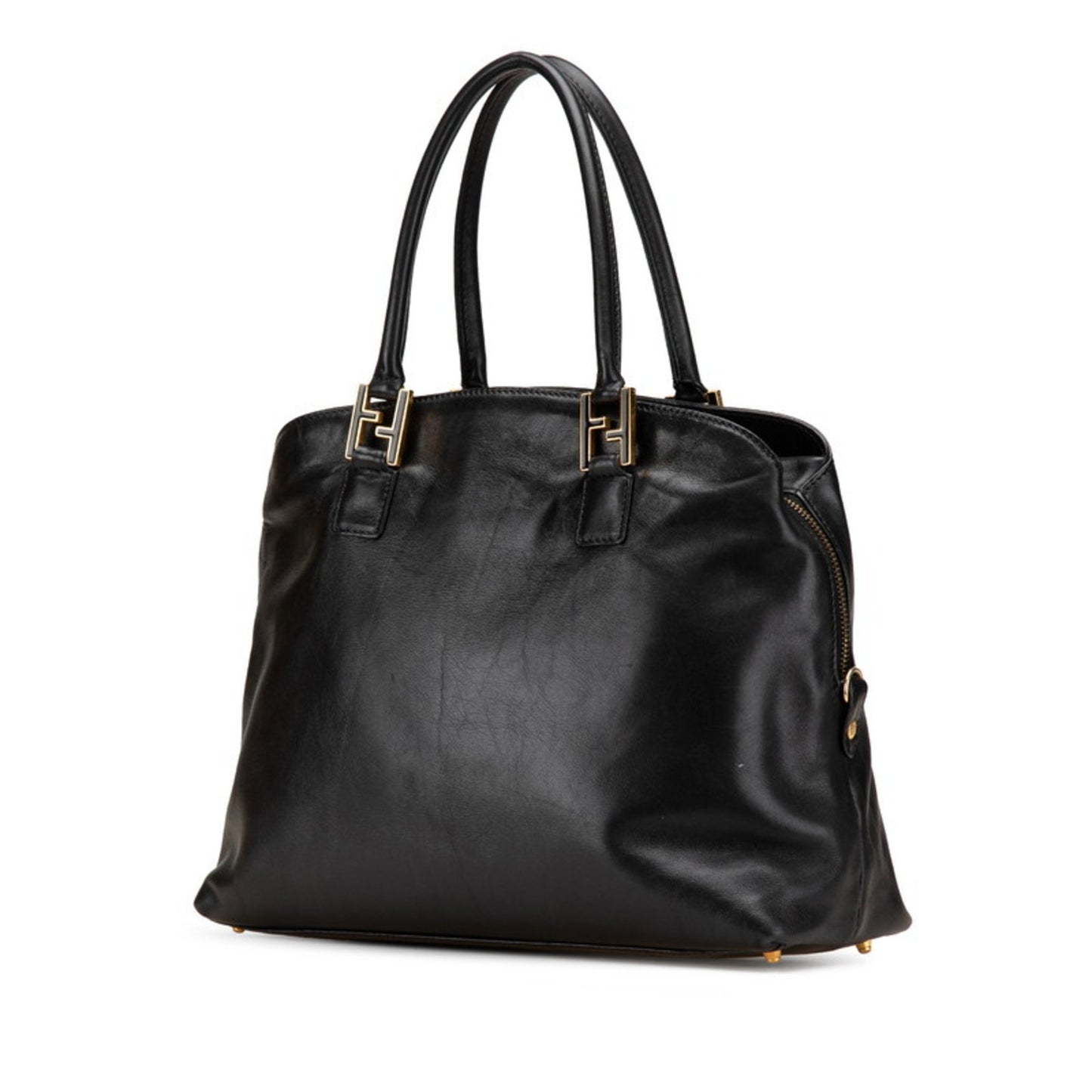 Fendi Selleria Handbag In Black Leather
