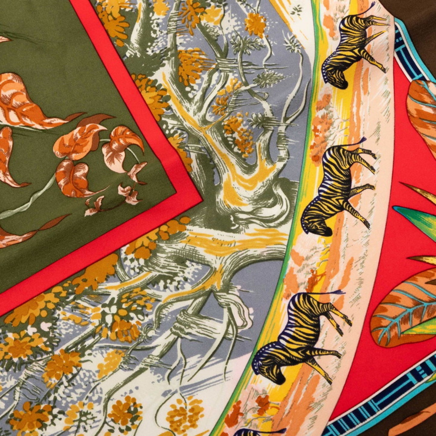 Herms Carr 90 Tropic Scarf