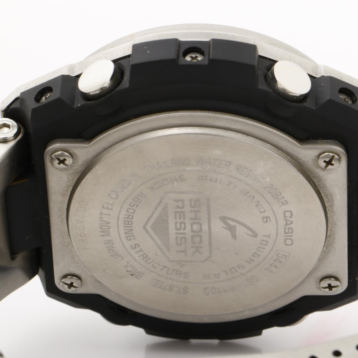 Casio Gshock Gsteel Gstw100 Series Watch (Gstw110D7Ajf) Silver Resin/Stainless Steel