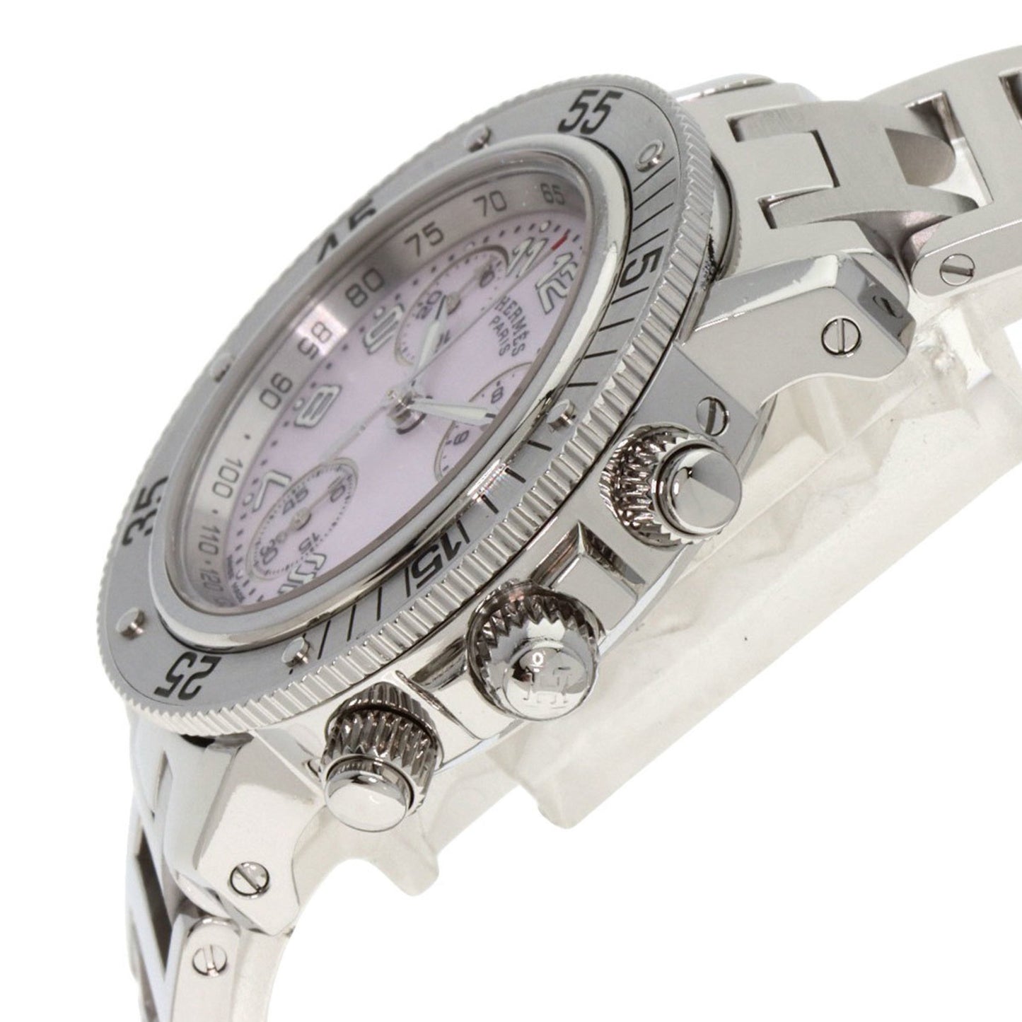 Herms Cl2.310 Clipper Diver Chronograph Watch With New Buckle