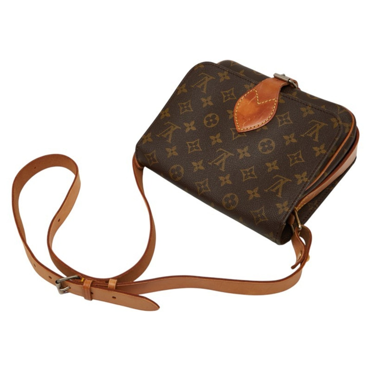 Louis Vuitton Monogram Carte Cher Mm Crossbody Shoulder Bag M51253 Brown Leather