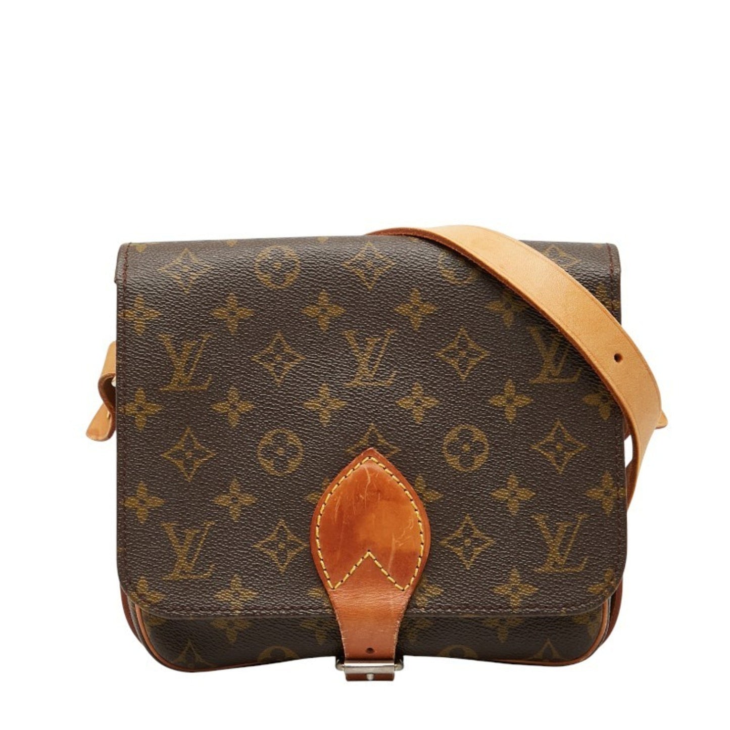 Louis Vuitton Monogram Carte Cher Mm Crossbody Shoulder Bag M51253 Brown Leather