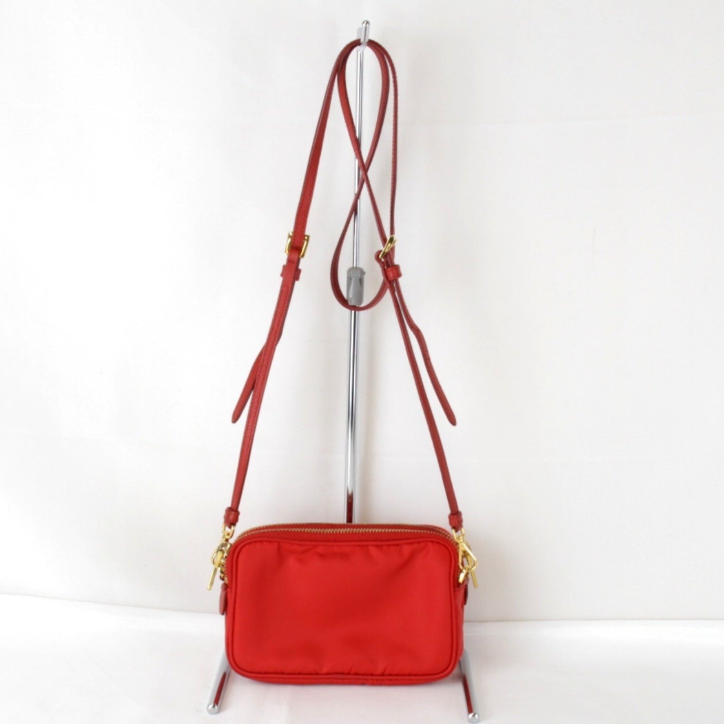 Prada Prada Mini 1Nf861 Shoulder Bag Nylon Red