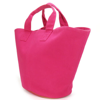 Hermes Tote Bag Panier De Plage Mm Canvas Hot Pink