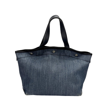 Prada 1Bg311 Denim Leather Tote Bag Handbag