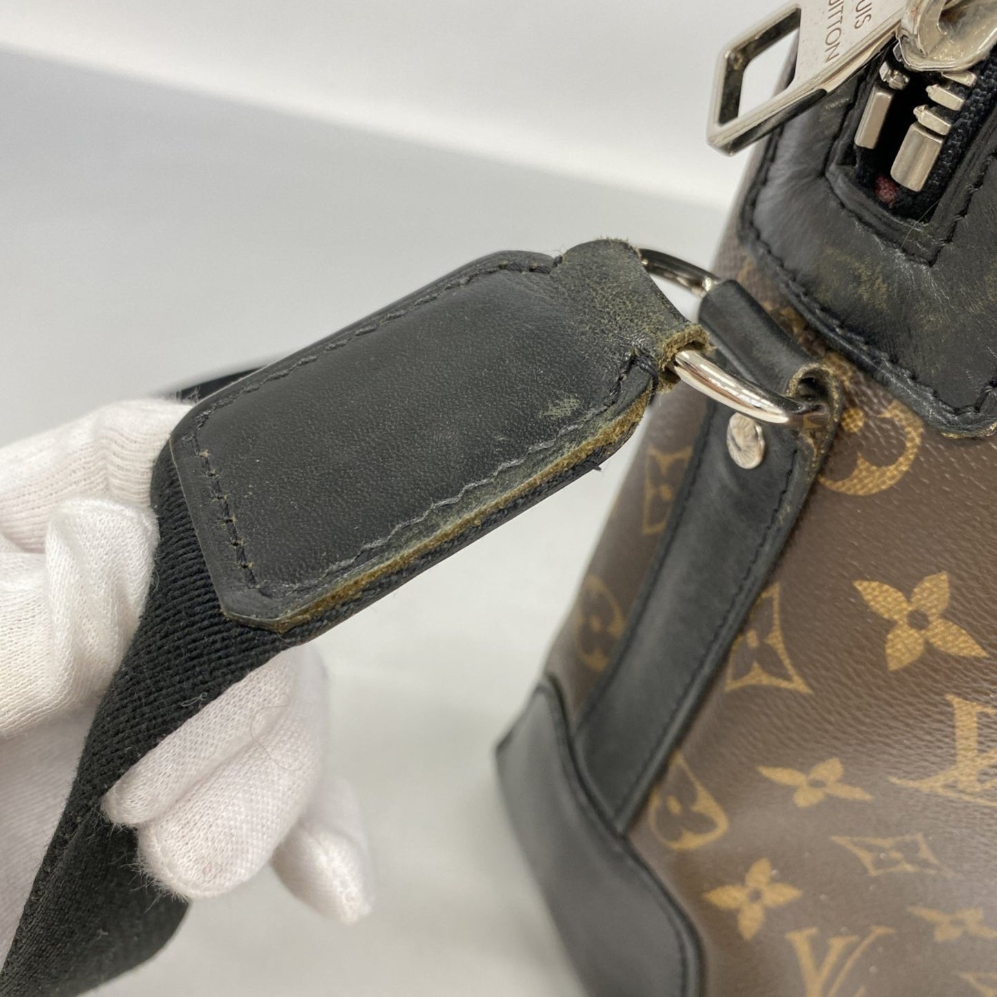 Louis Vuitton Monogram Macassar Torres Shoulder Bag M40387 Brown/Black