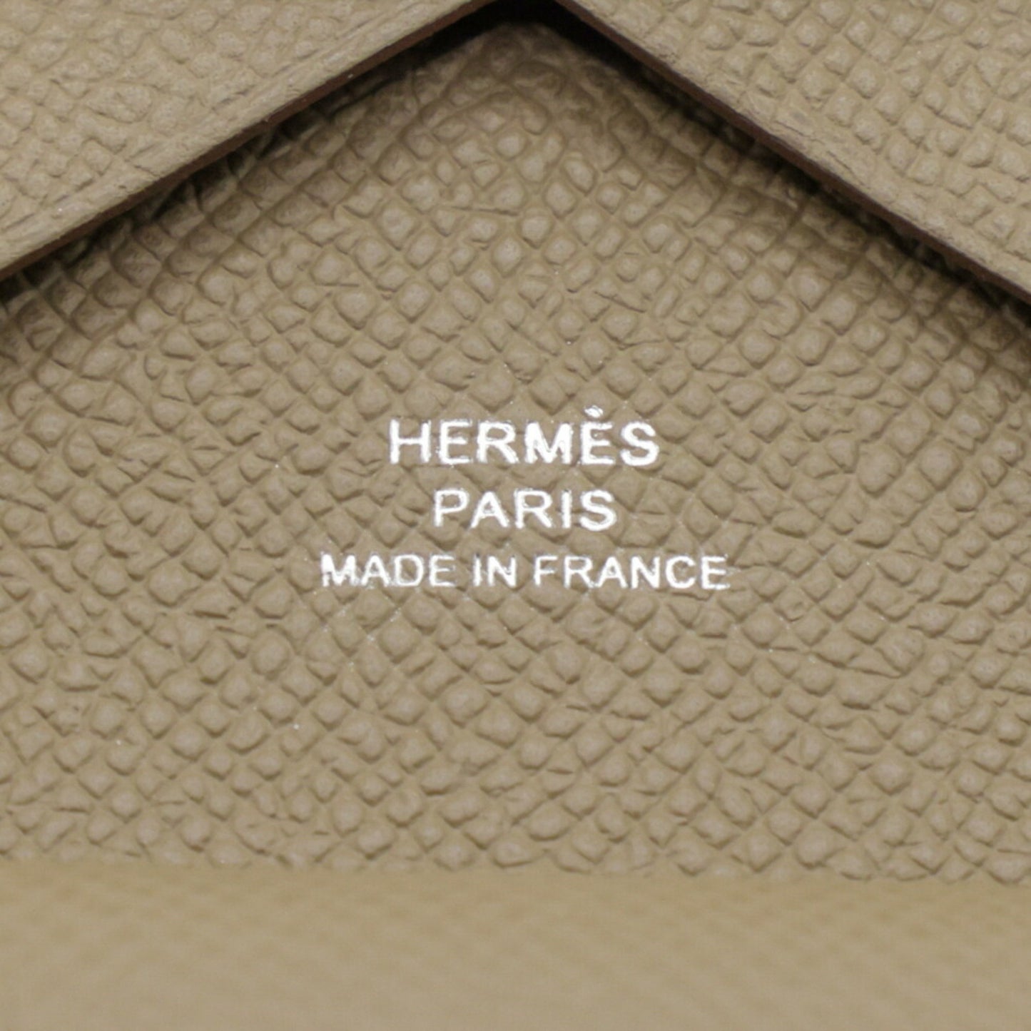 Hermes Herms Calvi Duo Etoupe Epson W-Stamped Wallet/Coin Case