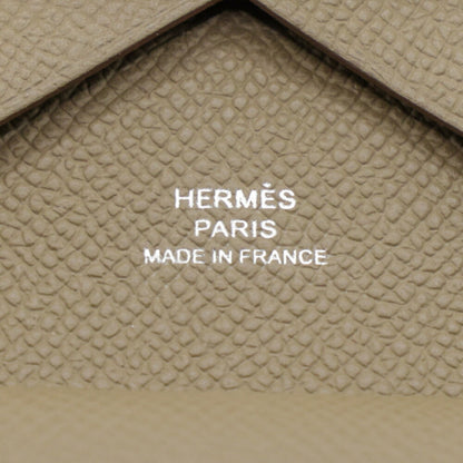 Hermes Herms Calvi Duo Etoupe Epson W-Stamped Wallet/Coin Case
