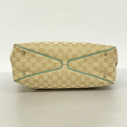 Gucci Tote Bag Gg Canvas 113017 Beige Green