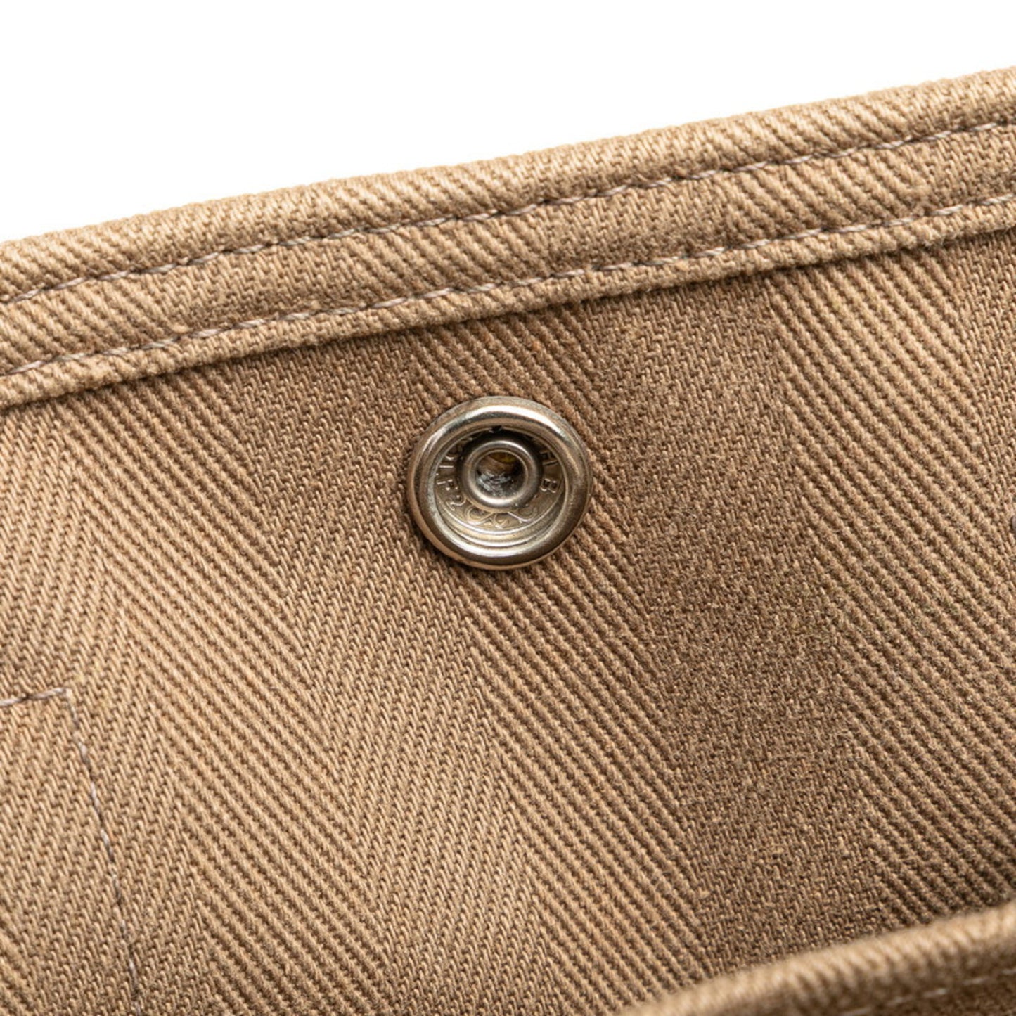 Hermes Herms Valparaiso Pm Handbag In Etoupe Greige Toile Chevron Swift