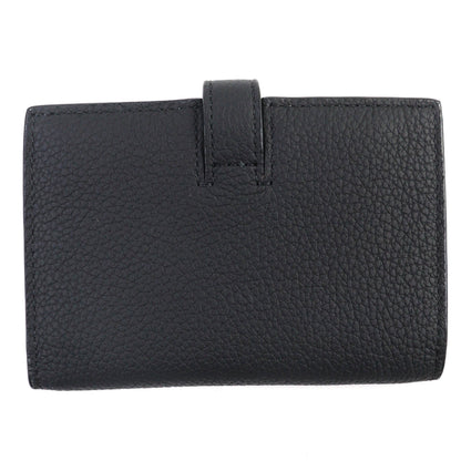 Christian Dior Dior 2Llch187Ken Dior Normandie Logo Leather Card Holder/Card Case In Black With
