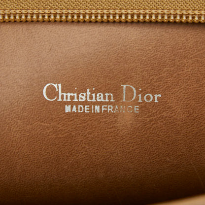Christian Dior Dior Honeycomb Clutch Bag Black Brown Leather