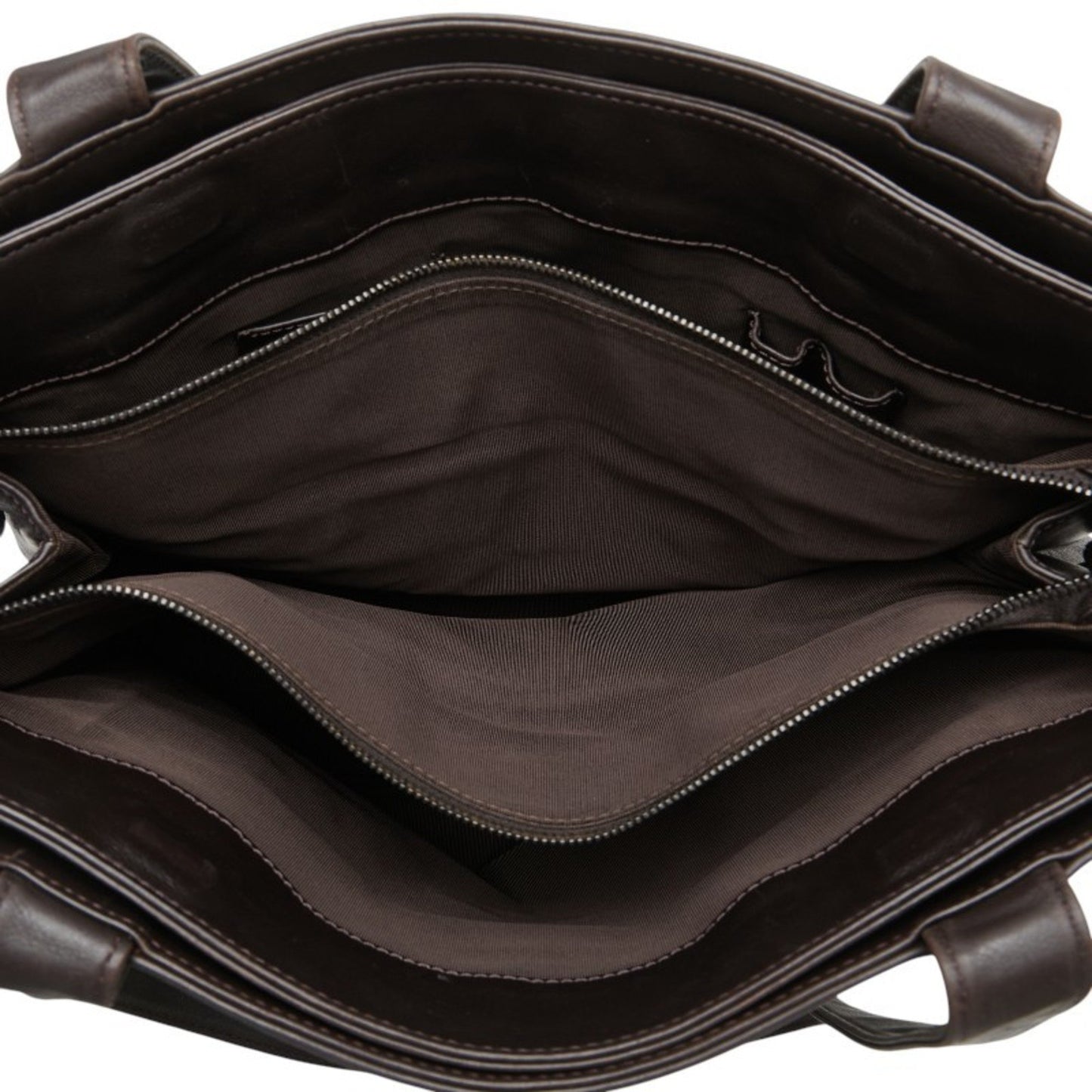 Chanel Coco Mark Tote Bag Handbag Brown Lambskin