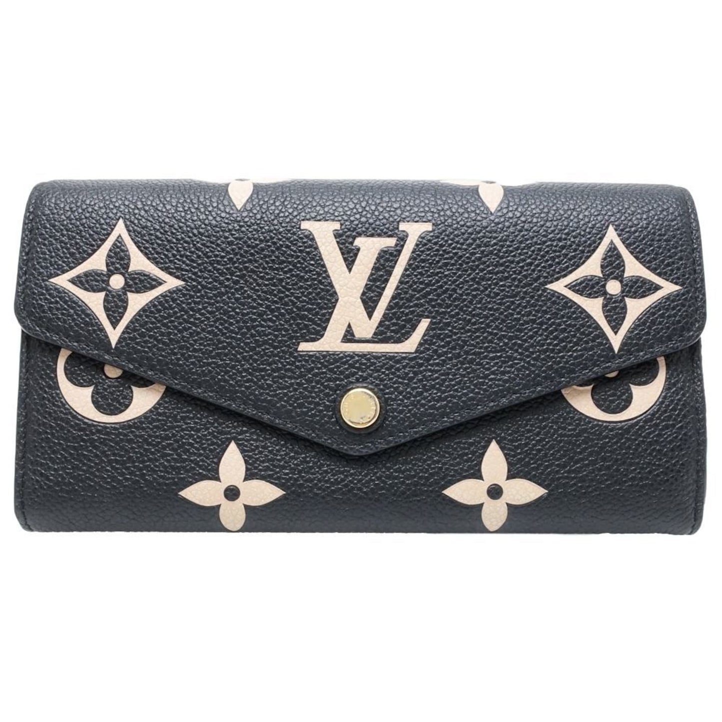 Louis Vuitton Louis Vuitton Long Wallet M80496 Portefeuille Sarah Monogram Bicolor Empreinte Black