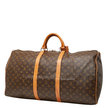 Louis Vuitton Monogram Keepall 60 Boston Bag/Travel Bag M41422 Brown Leather