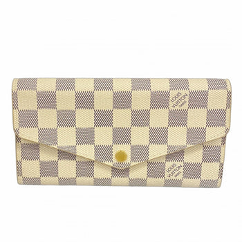 Louis Vuitton Damier Azur Portefeuille Sarah Long Wallet N63208 White