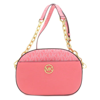 Michael Kors Mk Signature Chain Shoulder Bag Leather