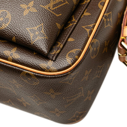 Louis Vuitton Monogram Viva Cite Gm One-Shoulder Bag M51163 Brown Pvc Leather