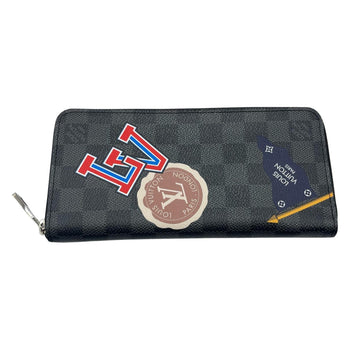 Louis Vuitton Zippy Wallet Vertical N64443 Damier Graphite Canvas Black