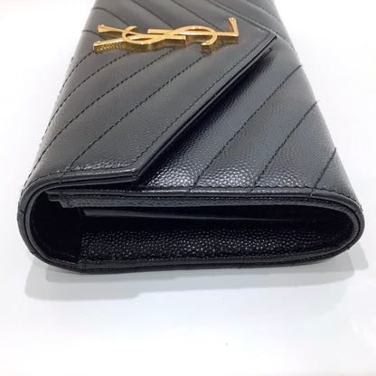 Yves Saint Laurent Saint Laurent Paris Caviar Quilted Long Flap Wallet