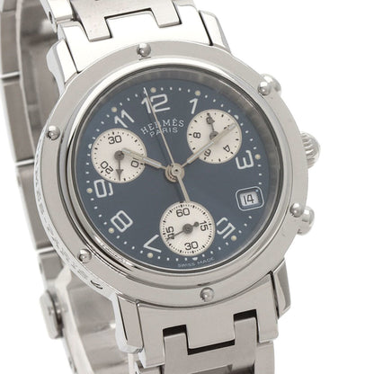 Herms Cl1.310 Clipper Chronograph Watch In Stainless Steel/Ss